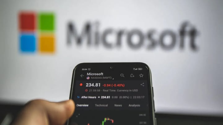 The market shrugged off a tough quarter for Microsoft